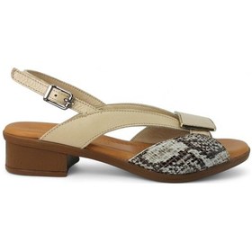 Resim Venüs 24026020 Hakiki Deri Kadın Sandalet Bej 