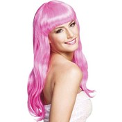 Resim Soft Pembe Uzun Parti Peruğu 