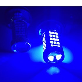 Resim Eco H16 Sis Farı Led Ampul 63 Ledli Mercekli Deli Mavi 