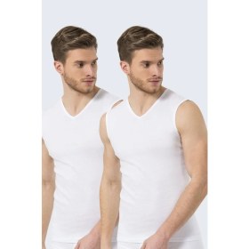 Resim Türen Erkek Spor V yaka Atlet (2li Paket) 