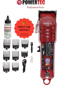 Resim Powertec TR-3100 Profesyonel Şarjlı Saç Sakal Tıraş Makinesi ( 9100 RPM ) 