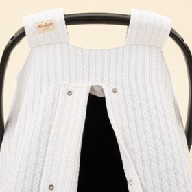 Resim Puset Örtüsü - Tek Taraflı - Beyaz Örgü 