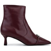 Resim Mario Valentino Kadın Hakiki Deri Bordo Topuklu Bot 1040 91d2548 Bn Bot Sk25-26 Bordeaux Bordo 