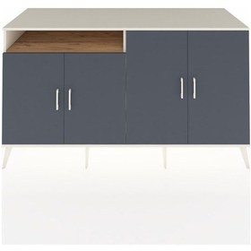Resim Kronos Konsol 4 Raflı 4 Kapaklı 176x59x99 Aytaşı-antrasit/çam Antrasıt/atlas Çam - Aytası 