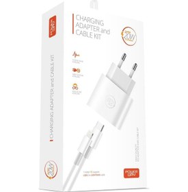 Resim Powerway Rxs20 iphone Uyumlu 20W Usb-C Şarj Seti 
