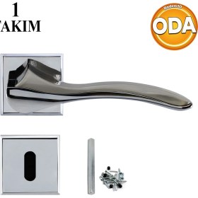 Resim Bilecik Oda Kapı Kolu Krom Inox Sağa Sola Uygun Ön Arka Oda Kapısı 1 Takım 
