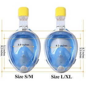 Resim Full Face Şnorkel Dalış Maske Tam Yüz Anti-sis Ve Sızıntı S/m Assorted 