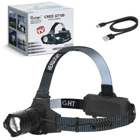 Resim Watton Wt-628 Gt100 Led Şarjlı Kafa Lambası Siyah 