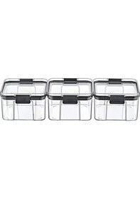 Resim Saklama Kapları 3'lü Set Küçük 3 X 460ml Şeffaf 