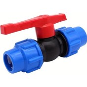 Resim Fochsia 20mm Plastik Hızlı Bağlantılı Vana Mavi Kapaklı Pe Top Vana 