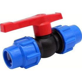 Resim Fochsia 20mm Plastik Hızlı Bağlantılı Vana Mavi Kapaklı Pe Top Vana 