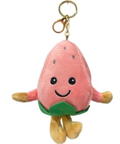 Resim Sevimli Peluş Çilek Anahtarlık Çanta Süsü Pembe 