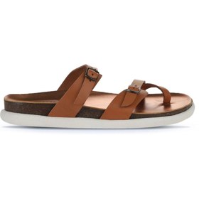 Resim Bueno Shoes Taba Parlak Deri Kadın Parmak Arası Terlik 01ws11000 