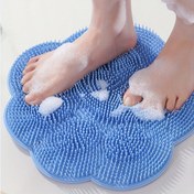 Resim Silikon Duş Ayak & Sırt Temizleme Matı - Kaymaz, Kolay Temizlenebilir Banyo Masaj Pedi, Geliştirilmiş Peeling ve Rahatlama için 
