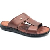 Resim Asker 1928-25 %100 Hakiki Deri Erkek Full Ortapedik Terlik Taba 