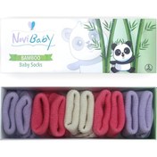 Resim Novibaby 5'li Bambu Yenidoğan Bebek Çorabı I Pinky Rose I 0-6 ay "Karışık Renkli" 