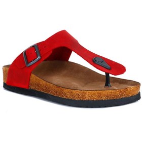 Resim Bueno Shoes Kırmızı Greyzi Deri Kadın Parmak Arası Terlik 05wt101 