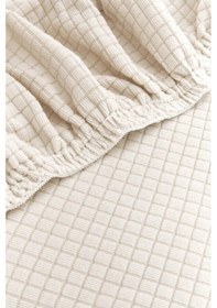 Resim StarMallLikrali Sandalye Kılıfı, Lastikli,esnekli Sandalye Örtüsü Pitikare Desen 1 Adet Krem 