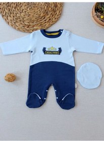 Resim Özel Kuvvetler Nakışlı Bere Şapkalı Unisex Bebek Tulumu Lacivert 001 