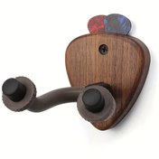 Resim Siyahtan Ceviz Gitar Askısı - Ukulele, Elektrik Gitar, Orta Ruan, Pipa için Duvar Askısı - Koyu Kahverengi Ahşap Müzik Aletleri Sergileme Standı, Müzik Aleti Depolama | Dekoratif Duvar Sanatı | Ceviz Ağacı Yapısı, Gitar Aksesuarları 