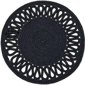 Resim Giz Home Motifli Dokuma Amerikan Servis - Antrasit - 35 cm 