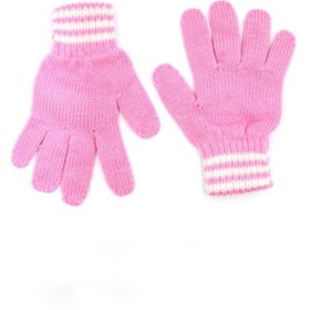 Resim eleven market Pembe Kız Çocuk Eldiven 3-8 Yaş 