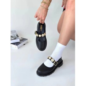 Resim Okira Siyah Cilt Oxford Ayakkabı 