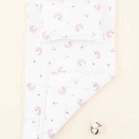 Resim Alt Açma Matı ve Yastık - Pembe Ay 