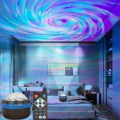 Resim 1 adet LED RGB Dönen Müzik Kuzey Işıkları Projeksiyon Lambası Uzaktan Kumanda ile - Ayarlanabilir, Renk Değiştiren Atmosfer Gece Lambası Yatak Odası ve Oturma Odası için, USB Güçlü, 7 Renk, Müzik Senkronizasyon Özelliği, Yatak Lambası | Canlı Gökyüzü Etkisi | Renk Değiştiren Özelliği, Yatak Odası Gece Lambası 