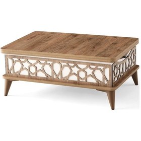 Resim Akıllı Laptop Sehpa Yemek Masası Orta Sehpa Ceviz-Ekru (325038379) 