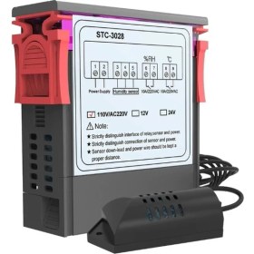 Resim Emay Center STC-3028 Dijital Sıcaklık Nem Ölçer 220V 10A Termostat Çift Ekran Kuluçka Termometre 