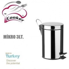 Resim Cooker EF401 Çelik Çöp Kovası 3Lt 