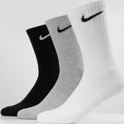 Resim Nike Dri Fit Everyday 3 Pack White Black Gray 3 Lü Unisex Soket Çorap 