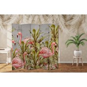 Resim dbsanat Filamingolar Temalı Özel Tasarım Paravan Room Divider 180 x 200 cm 