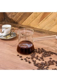 Resim Cheff Star Düz Borosilikat Cam Cezve - Şeffaf - 400 Ml Çok Renkli 