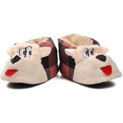 Resim Aspor Pembe Siyah Bej Kadın Panduf Köpekli Çok Renkli 