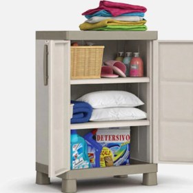 Resim Keter Excellence Kısa 2 Raflı Plastik Dolap 65X45X97 cm Bej 