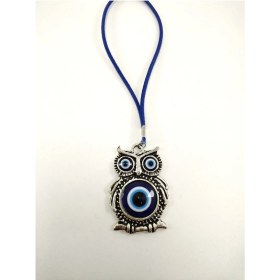 Resim Biuti Nazar Boncuğu Dikiz Ayna Süsü Metal Baykuş Hediyelik Aksesuar 