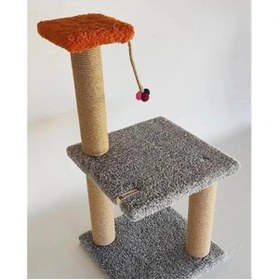 Resim AyrStore İki Katlı Yavru Gri Kedi Tırmalama Tahtası 