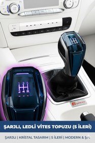 Resim Novazay Şarjlı, LED Işıklı Kristal 5 İleri Vites Topuzu 