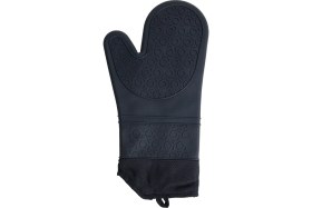 Resim Feyza Design Yıkanabilir, Yapışmaz, Yanmaz Pişirme Matı ve Siyah Silikon Fırın Eldiveni 