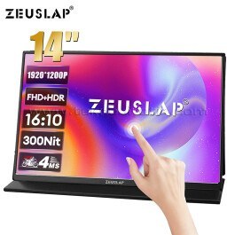 Resim Zeuslap Z14 Lite Pro 14'' FHD+HDR 1920x1200 60Hz ADS-IPS Panel Type-C Ultra İnce, Dokunmatik Taşınabilir Monitör (ZL-Z14-Lite-Pro) 