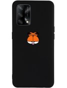 Resim mooodcase Oppo A74 Uyumlu Garfield Desenli Premium Silikonlu Lansman Telefon Kılıfı 