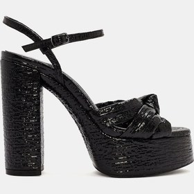 Resim Perion Kadın Siyah Kalın Topuklu Sandalet Siyah 