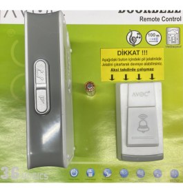 Resim Çağatay Elektrik Kablosuz Kapı Zili 36 Melodili (Dış Mekan) Su Geçirmez 