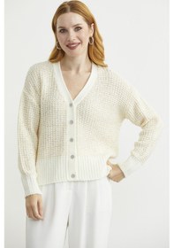 Resim Payet Detaylı Yünlü Triko Hırka - Kemik Kemik 