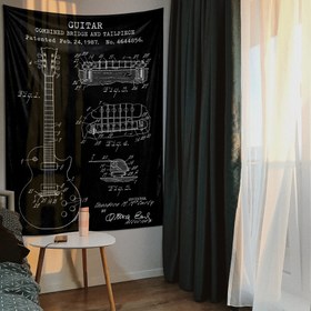 Resim Gibson Les Paul Gitar Chalkboard Duvar Örtüsü - 60 cm x 90 cm 