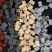Resim 120 adet Klasik Tuğla Duvar Fayansları - DIY Mimarlık için Karışık Renkli ABS Yapı Blokları, 98283 ile Uyumlu, Noel, Cadılar Bayramı, Şükran Günü, Paskalya Hediyeleri için İdeal, 1x2 Duvar Fayansları, İnşaat Oyuncakları|Karışık Renkli Tuğlalar|Dayanıklı Yapı Malzemesi, Tuğla Duvar Dekoru 
