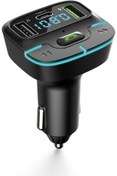 Resim Genel Markalar F9 Araç Fm Transmitter 5.3 Bluetooth Araç Kiti Usb Type-C Hızlı Şarj Çıkışlı Çakmaklık 