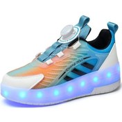 Resim Snapbuy Nefes Alabilen Yürüyüş Ayakkabısı Yeni Çocuk Paten Spor Patenleri Flaş Açık Mavi 